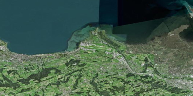 Satellitenbild St Gallen Altenrhein Airport