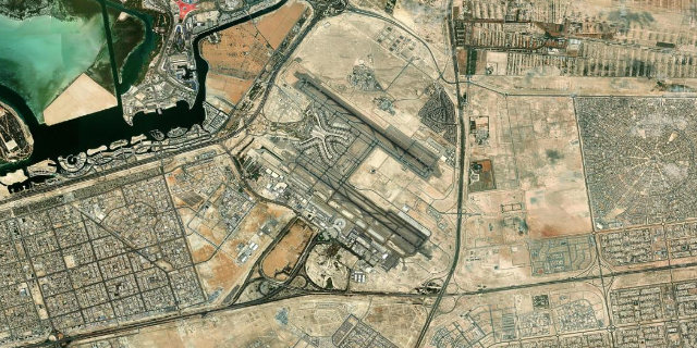 Satellitenbild Abu Dhabi International Airport