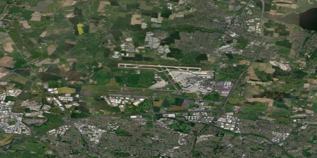 Satellitenbild Dublin Airport