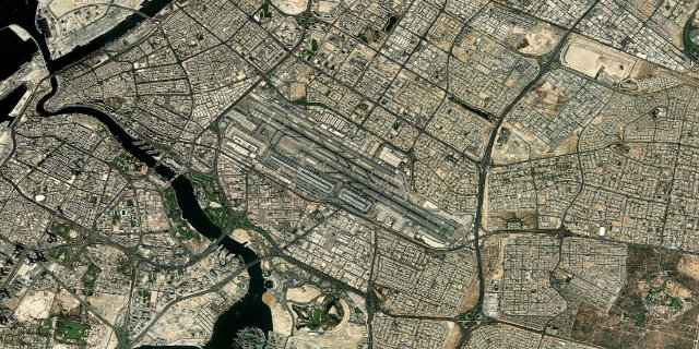 Satellitenbild Dubai International Airport