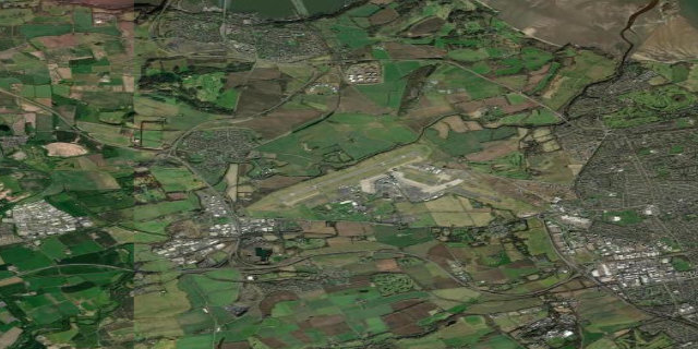 Satellitenbild Edinburgh Airport