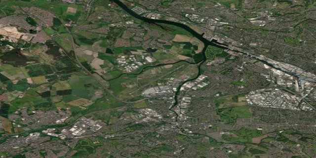 Satellitenbild Glasgow International Airport