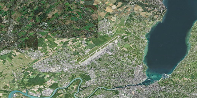 Satellitenbild Geneva Cointrin International Airport