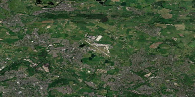 Satellitenbild Leeds Bradford Airport