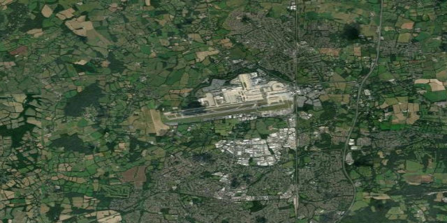 Satellitenbild London Gatwick Airport