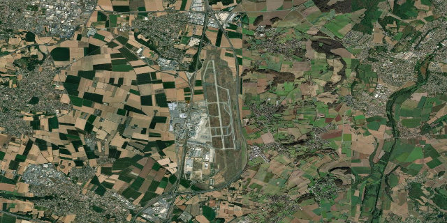 Satellitenbild Lyon Saint-Exupéry Airport