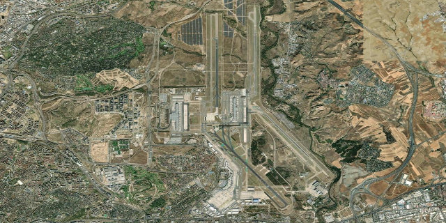 Satellitenbild Madrid Barajas International Airport