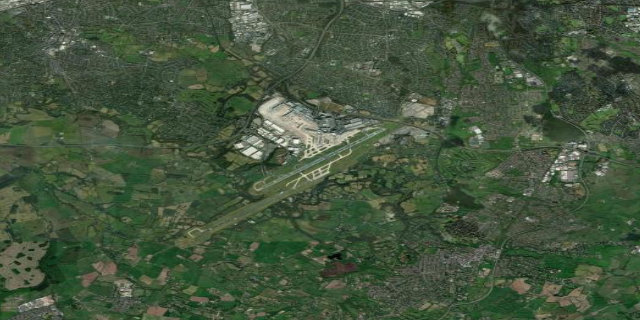 Satellitenbild Manchester Airport