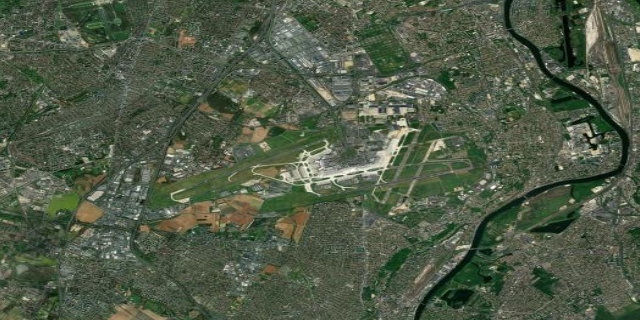 Satellitenbild Paris-Orly Airport