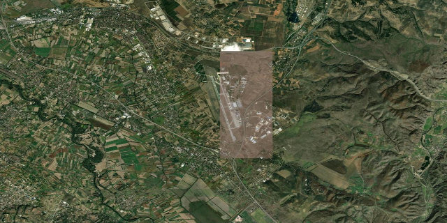 Satellitenbild Skopje Alexander the Great Airport