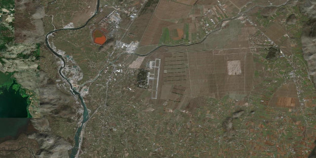 Satellitenbild Podgorica Airport
